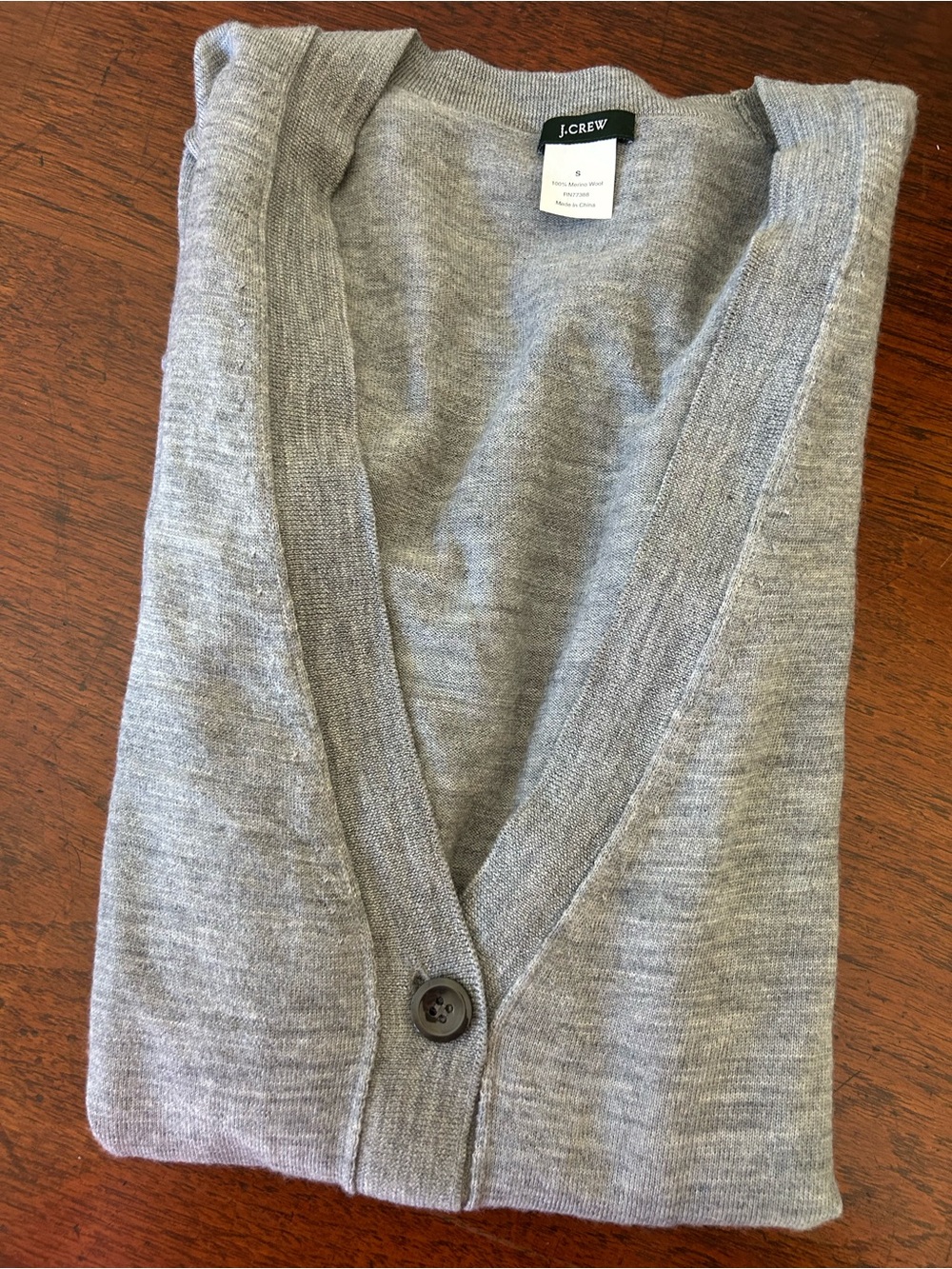 J.Crew Classic Merino Wool Long Cardigan Gray Size S